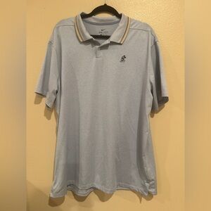 Nike Disney Parks Mickey Mouse Dri-Fit Men's Light Blue Polo Shirt XL